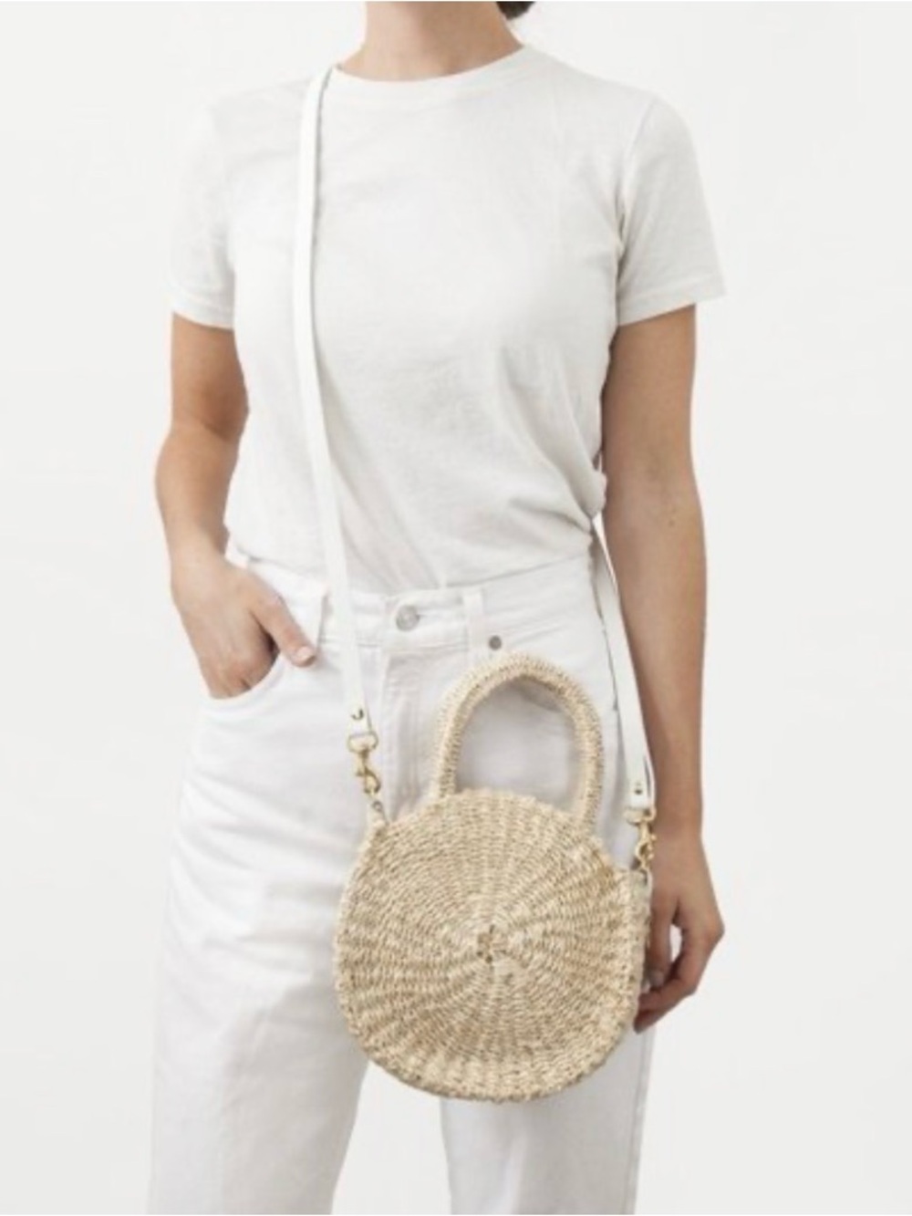 Clare V Petite Alice Straw Tote Bag NWOT with Dust Bag - Picture 1 of 5
